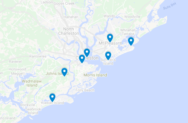 Pressure washing company Charleston SC footer map